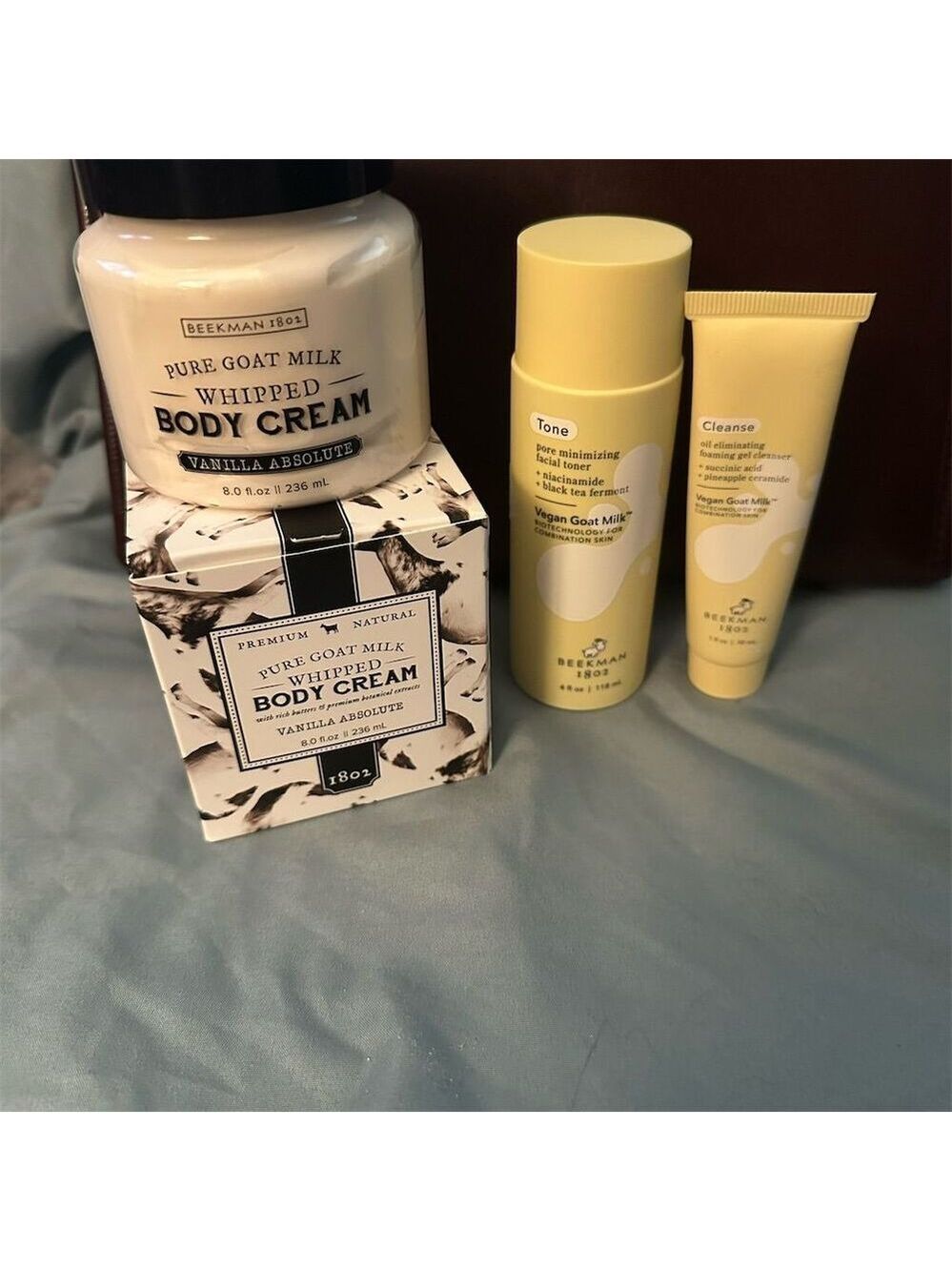 Beekman 1802 Skincare Bundle: Body Cream, Toner & Cleanser Set